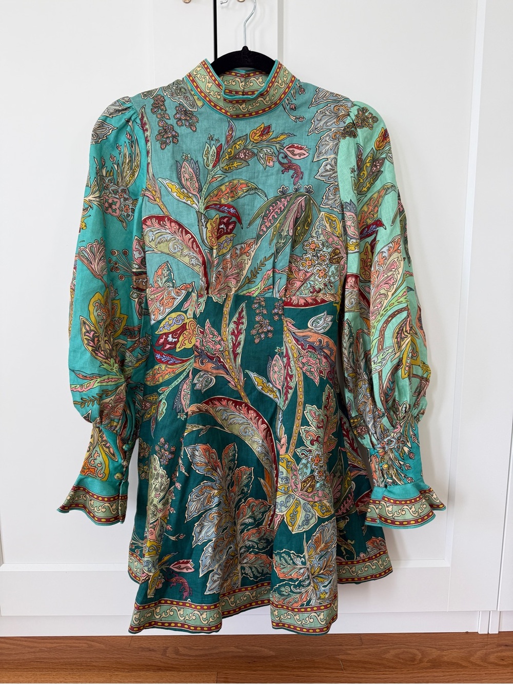 Alemais France Printed Linen Mini Dress
